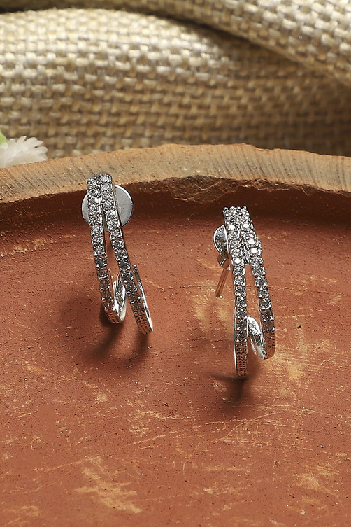 White Alloy Hoops image number 0