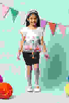 Off White Cotton Blend Kaftan image number 6