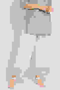 Off White Art Silk Palazzo image number 4