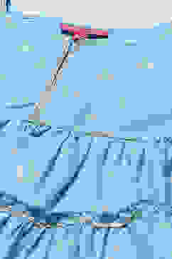 Sky Blue Cotton Tiered Printed 2 Piece Set image number 1