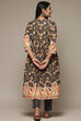 Blue Cotton Gathered Kurta Pants 2 Piece Set image number 4