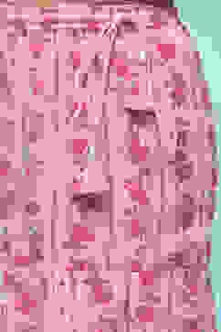 Pink Poly Georgette Floral Printed Peplum Suit Set image number 2