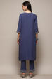 Pink Poly Viscose Straight Suit Set image number 4