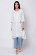 Fuchsia Cotton A-Line Kurta Palazzo Suit Set image number 2