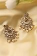 White Gold-Plated Brass Pearl Chaandbali image number 0