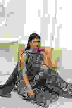 Green Cotton Floral Peplum Suit Set image number 0