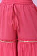 Yellow & Pink Cotton Lehenga Set image number 2