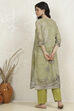 Green Cotton Unstitched Suit Set image number 5