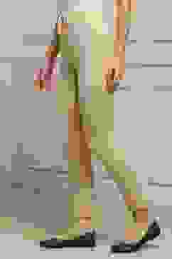 Almond Beige Acrylic Winter Pants image number 2