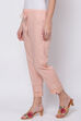 White Cotton Solid Pant image number 2