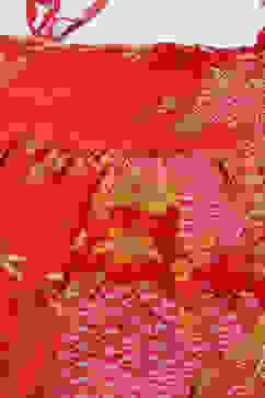 Coral Polyester Tiered Dress image number 1