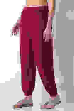 Maroon Viscose Lycra Harem Pants image number 2