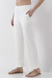 Blue Viscose Blend Wide Leg Pants image number 2