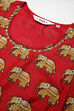 Red Cotton Fusion Wear Dress image number 1