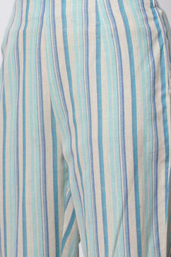 Aqua Green Cotton Fusion Wear Set image number 2