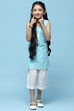 Yellow Schiffli Cotton Kurta & Cropped Palazzo image number 0