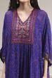 Red Printed Kaftan Style Kurta Set image number 1