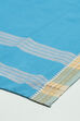 Blue Cotton Unstitched Suit Set image number 3