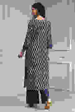 Blue Cotton Hand Embroidered Unstitched Suit Set image number 5