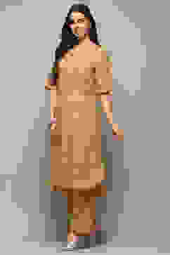 Yellow Rayon Straight Kurta Set image number 3