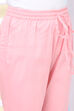 Peach Cotton Straight Kurta Regular Pant Suit Set image number 6