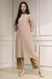 Black Metallic Pattern Straight Kurta image number 6
