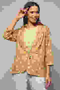 Ochre Rayon Straight Jacket image number 7