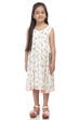 Off White Anarkali Rayon Printed Dress image number 0