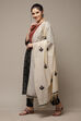 Black Cotton Printed Unstitched Suit Set image number 3