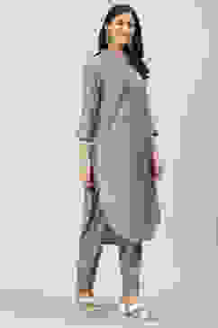 Lilac Poly Viscose Straight 2 Piece Set image number 3