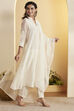 Off White Cotton Silk Kalidar Suit Set image number 4