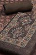 Grey Chanderi Rajasthani Print Unstitched Suit Set image number 1
