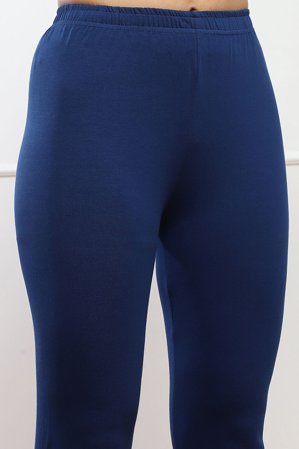 Deep Blue Cotton Lycra Churidar image number 1