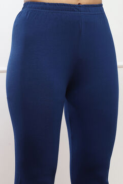 Deep Blue Cotton Lycra Churidar image number 1