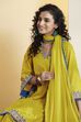 Lime Green Embroidered Cotton Kurta Set image number 1