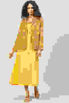 Mustard Rayon 2 Piece Set image number 0