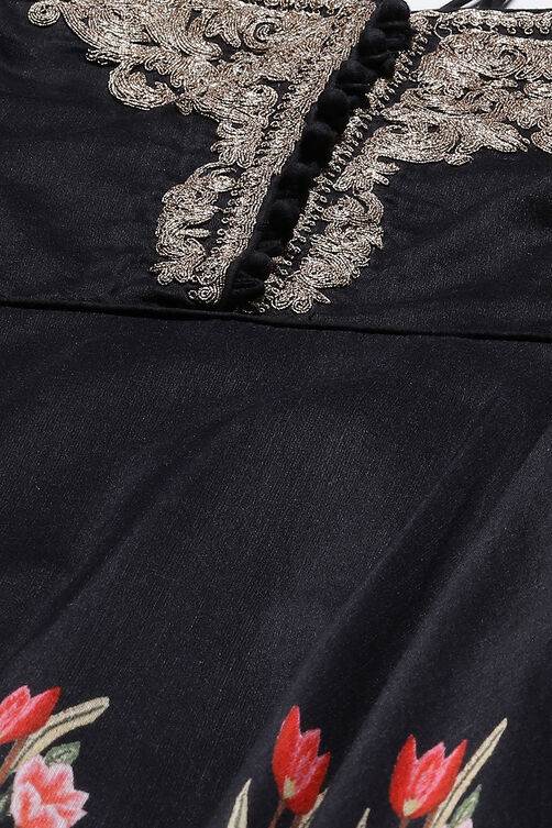 Rohit Bal Ivory Cotton Silk Anarkali Printed Suit Set image number 1