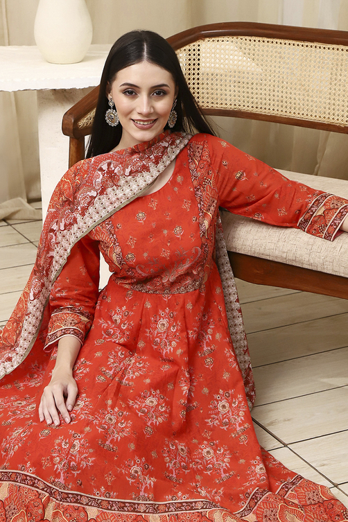 anarkali dress cotton material Buy Cotton Anarkali Suits Online at Indian Cloth Store