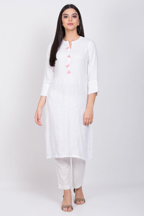 Ice Blue Rayon Straight Kurta image number 0