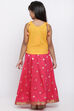 Yellow And Pink Lehenga Set image number 2