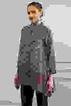 Beige Red Viscose Rayon Relaxed Printed Top image number 2