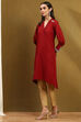 Rust Polyester Straight Kurta image number 3
