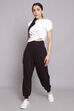 Teal Blue Viscose Blend Harem Pants image number 0