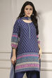 Blue Printed Straight Suit Set image number 7