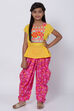 Yellow Cotton Straight Kurta Salwar Suit Set image number 0