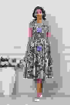 Blue Cotton Kalidar Dress image number 5