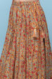 Purple Cotton Straight Printed Kurta Skirt Suit Set image number 2