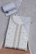 Blue Cotton Unstitched Suit Set image number 0