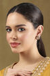 Multicolour Gold Plated Brass Stud Earrings image number 3