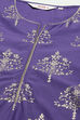 Magenta Cotton Printed Straight Suit Set image number 2